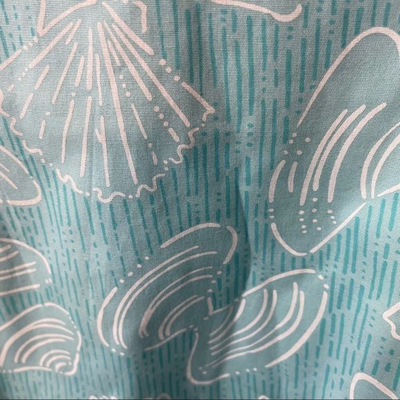 Lilly Pulitzer Vintage White Label Clam Shell Print Mint Square Neck Shift Dress - Picture 8 of 8